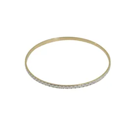 22K Multi Tone Gold Bangles, Set of 6 W/ Circle Textured Design & 66g Gold Weight