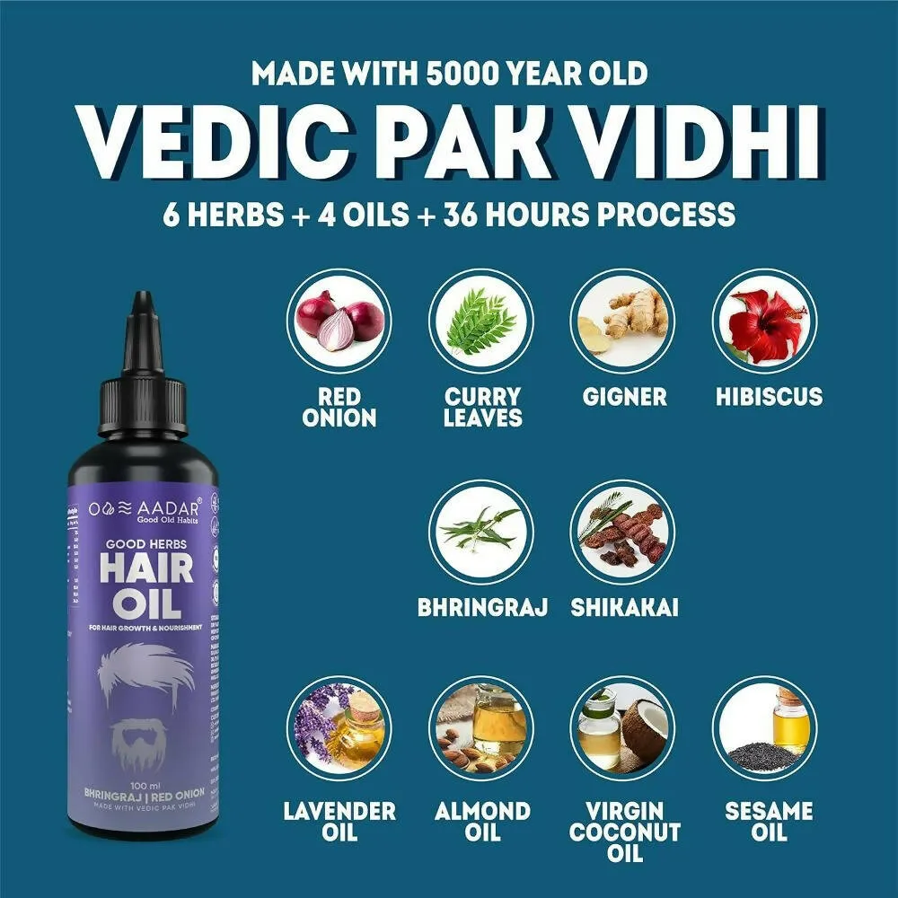 Aadar Good Herbs Hair Oil for Hair Fall & Damage Control