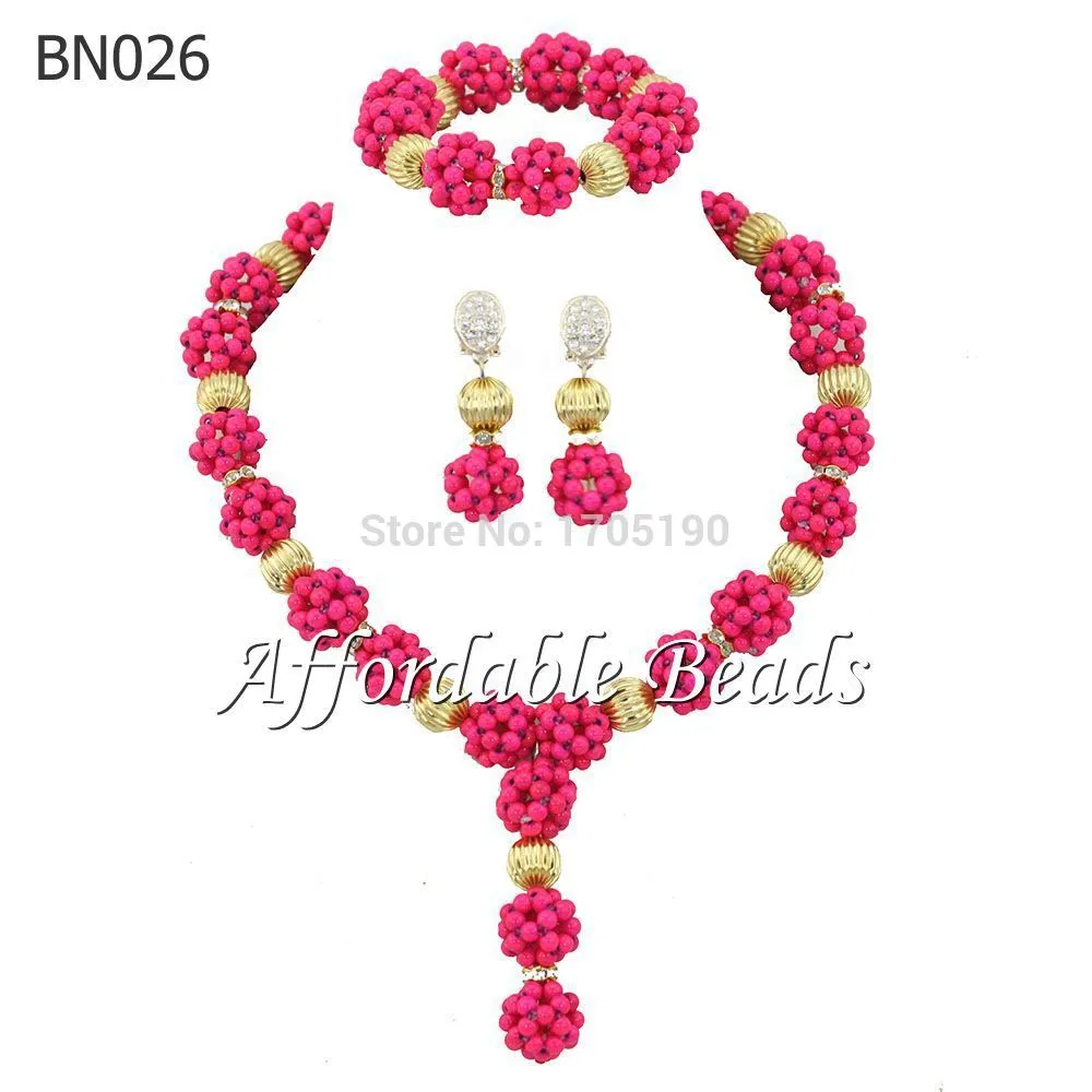 African Beads Jewelry Set Nigerian Wedding Beads for Brides