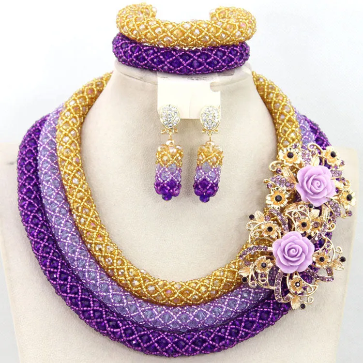 African Beads Jewelry Set Nigerian Wedding Beads for Brides