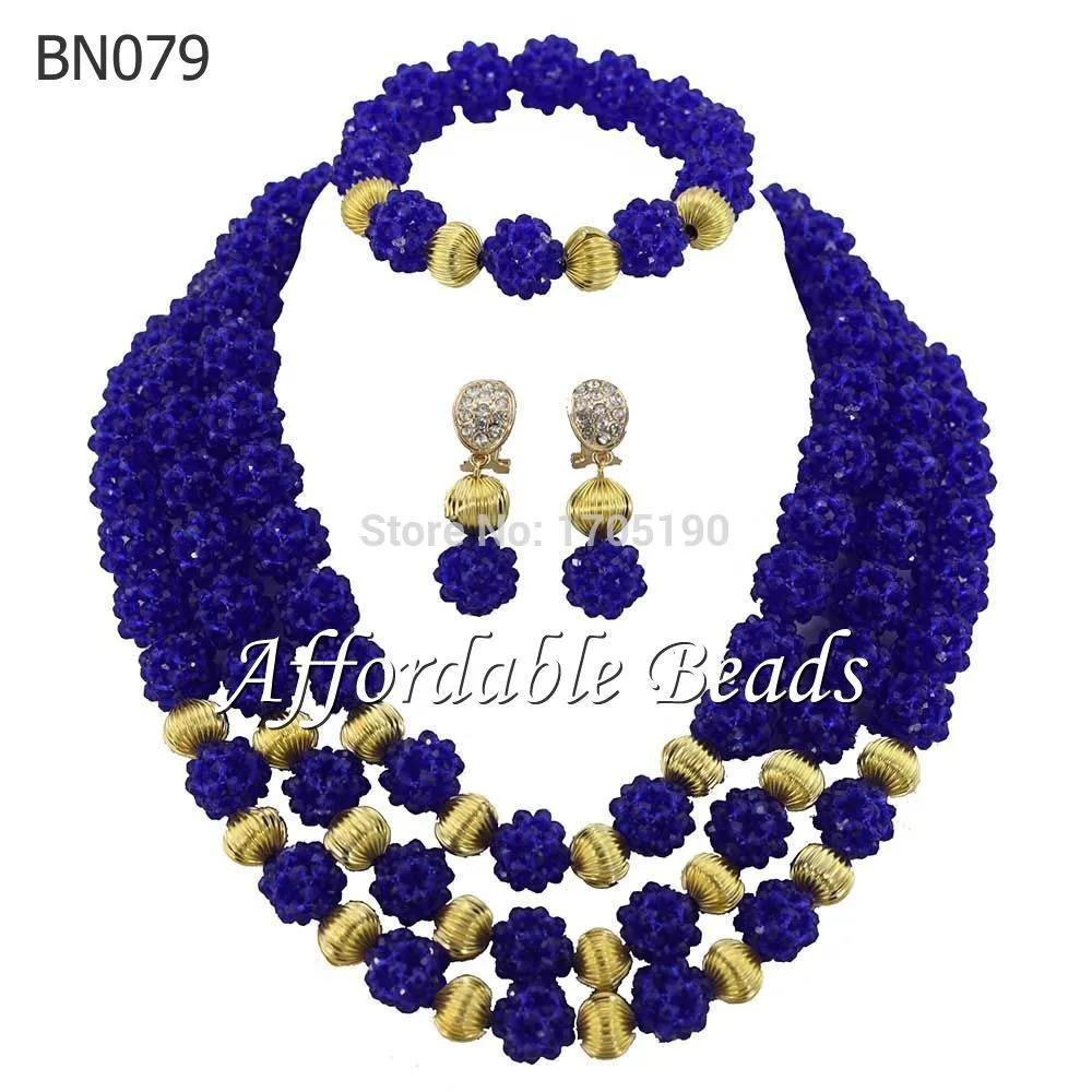 African Beads Jewelry Set Nigerian Wedding Beads for Brides