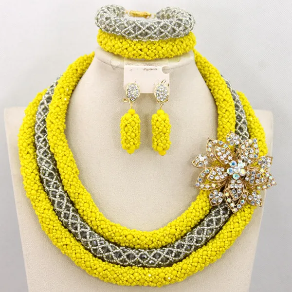 African Beads Jewelry Set Nigerian Wedding Beads for Brides