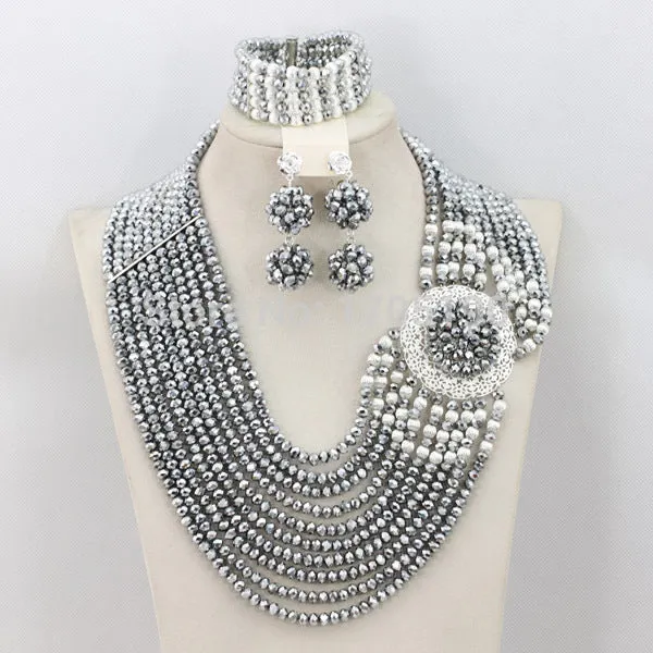 African Beads Jewelry Set Nigerian Wedding Beads for Brides