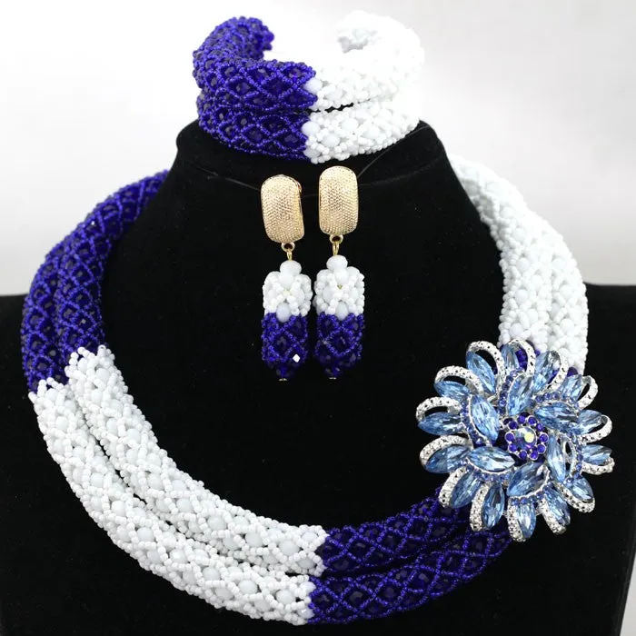 African Beads Jewelry Set Nigerian Wedding Beads for Brides