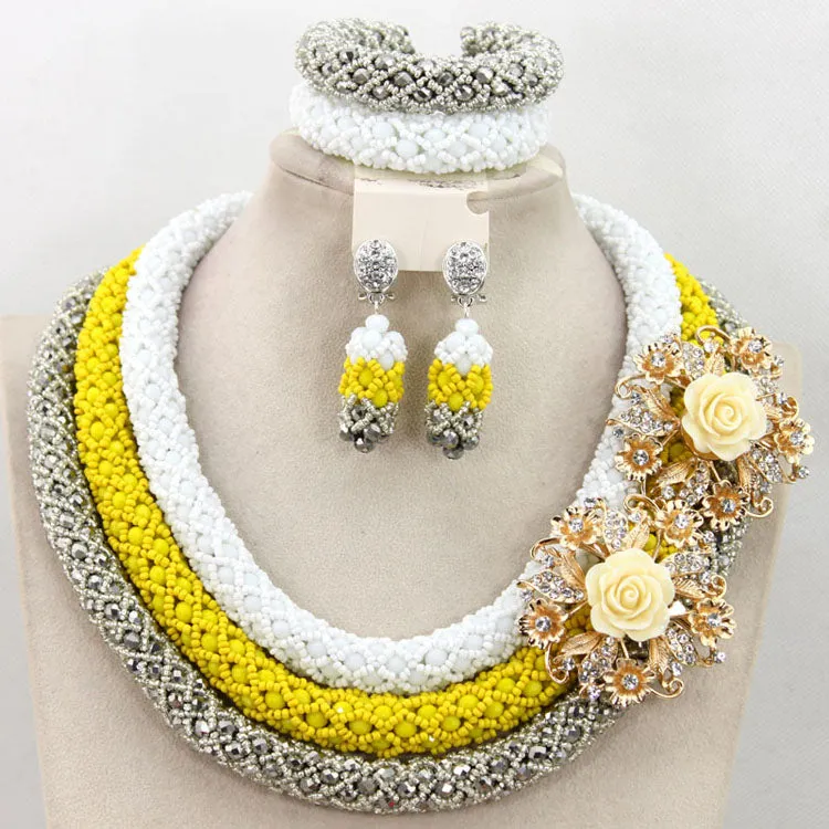 African Beads Jewelry Set Nigerian Wedding Beads for Brides