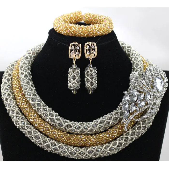 African Beads Jewelry Set Nigerian Wedding Beads for Brides