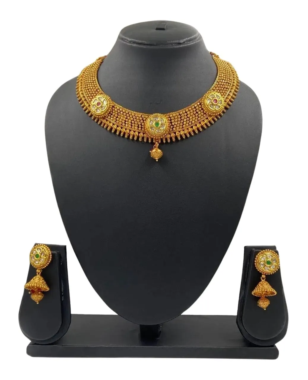 Antique Golden Necklace Set For Women By Gehna Shop