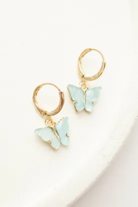 Beautiful Butterflies Earrings, Blue