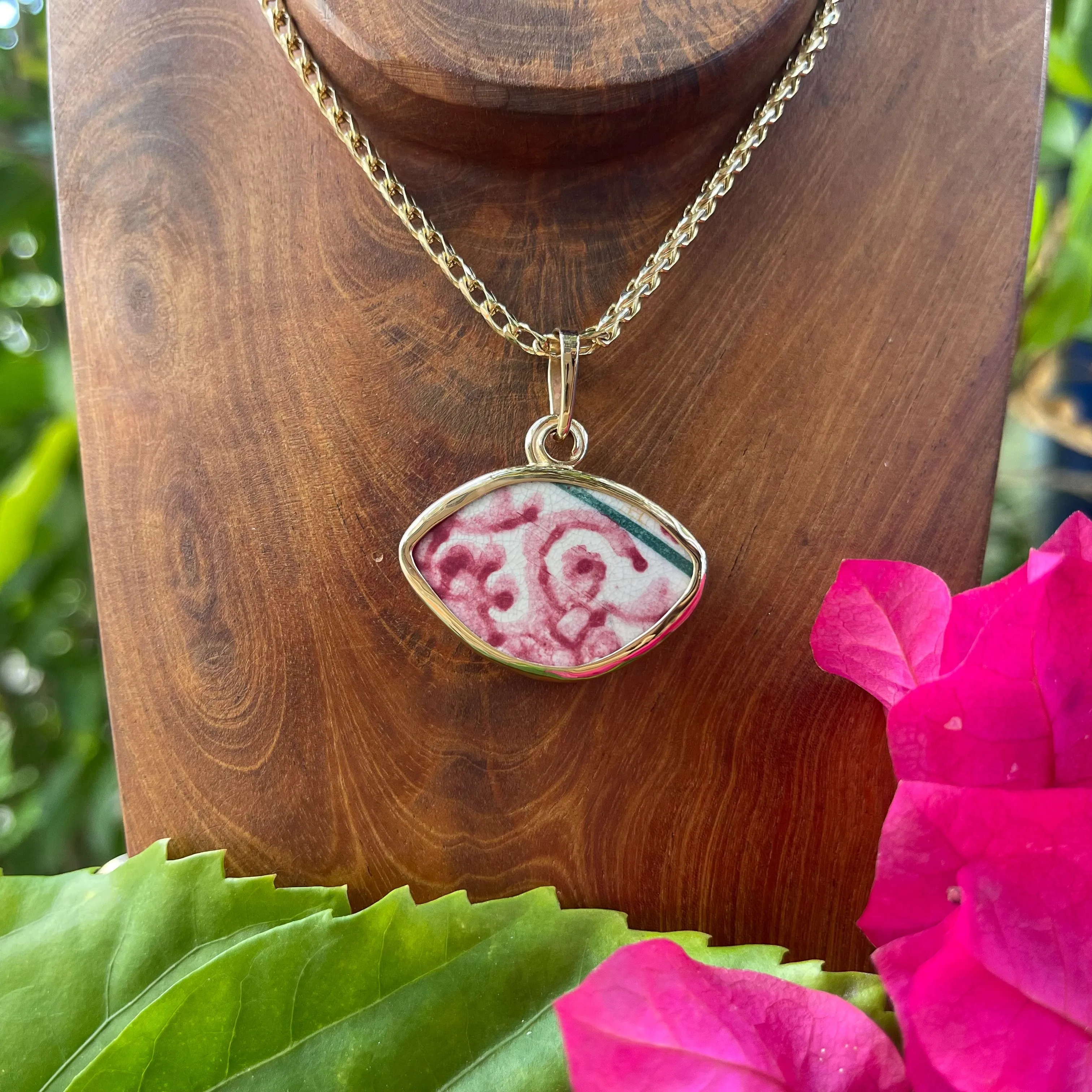 Berry Vines 14k Gold Pendant