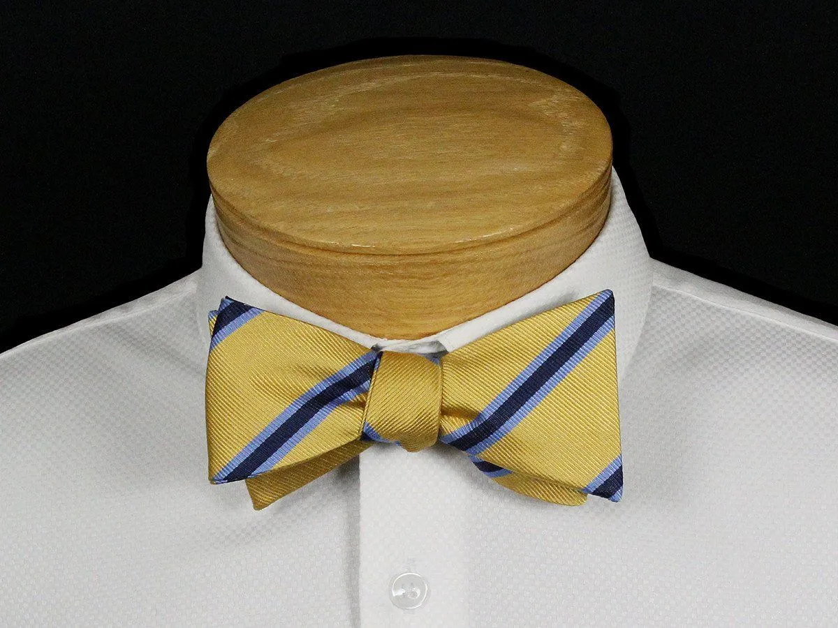 Boy's Bow Tie 22528 Yellow/Blue Stripe