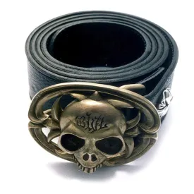 Bronze BWL Skull Belt Buckle