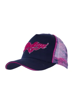 Bullzye Cassia High Profile Trucker Cap - Dark Navy/Pink - B3W2920CAP