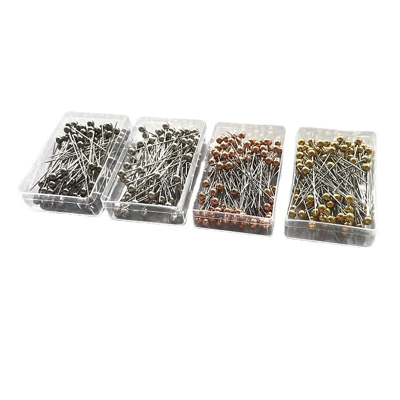 BZ119  Safety fixed pin box stainless steel pearl brooch scarf buckle silk scarf buckle hijab pins