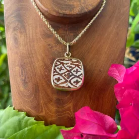 Chocolate Pattern 14k Gold Pendant