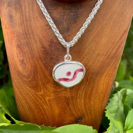 Crimson Moon Sterling Silver Pendant