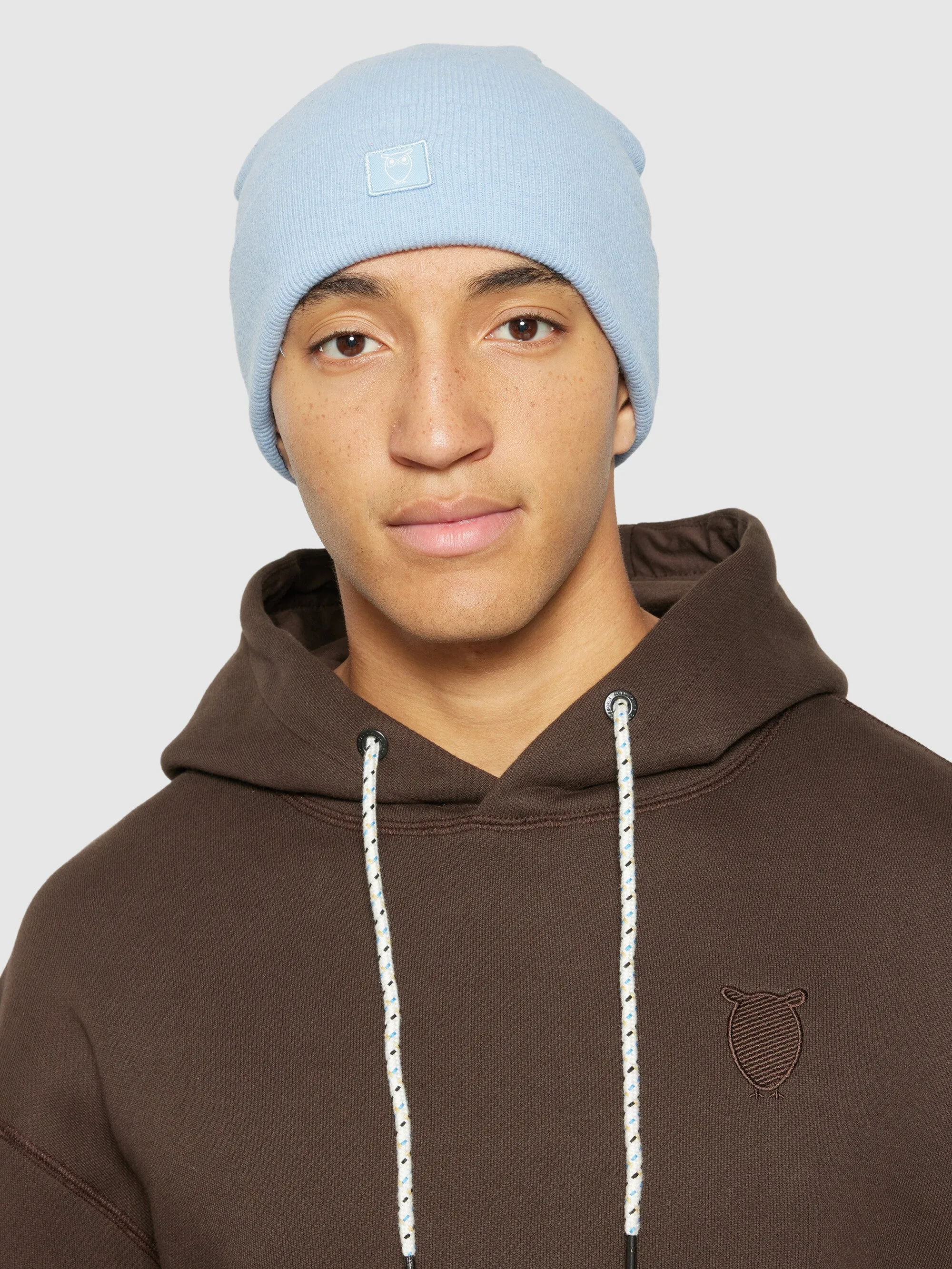 Double layer wool beanie - Asley Blue