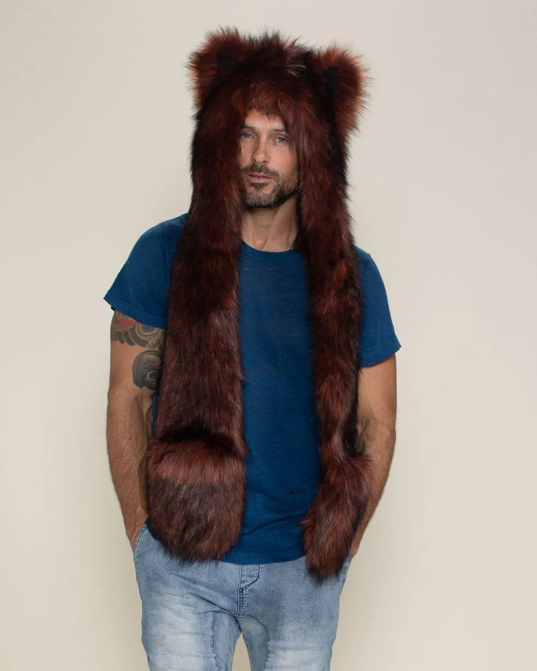 Ethiopian Red Wolf Collector Edition Faux Fur Hood | Men's