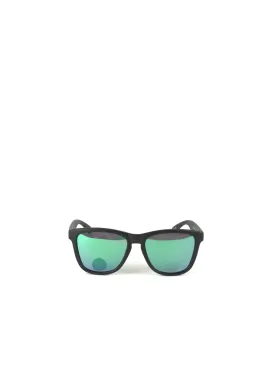 Glassy - Deric - Polarized Sunlasses - Matt Black / Green Mirror