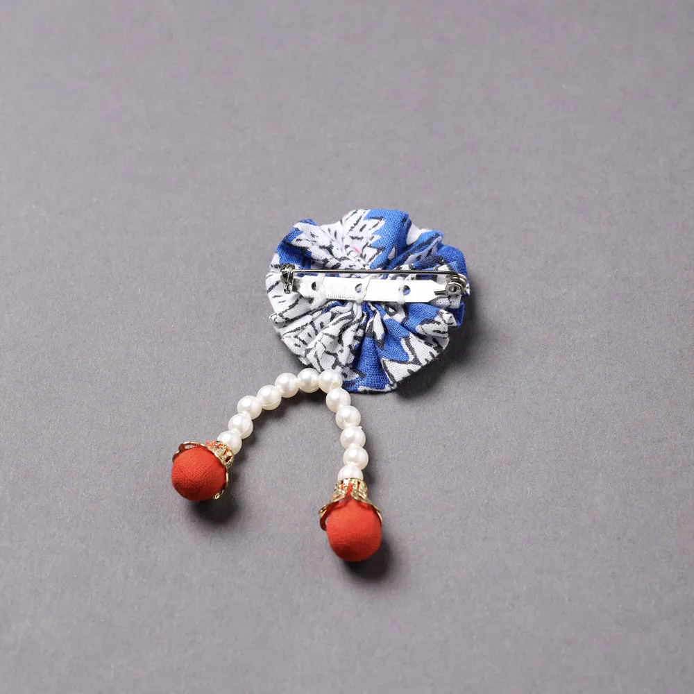 Handmade Beadwork Flower Brooch/Saree Pin