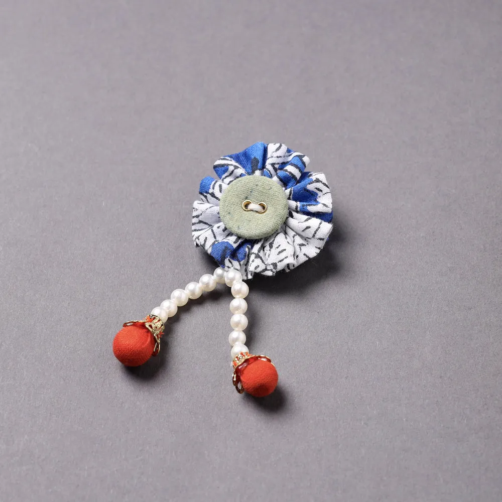 Handmade Beadwork Flower Brooch/Saree Pin