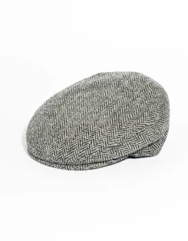 HARRIS TWEED IVY CAP - GREY HERRINGBONE