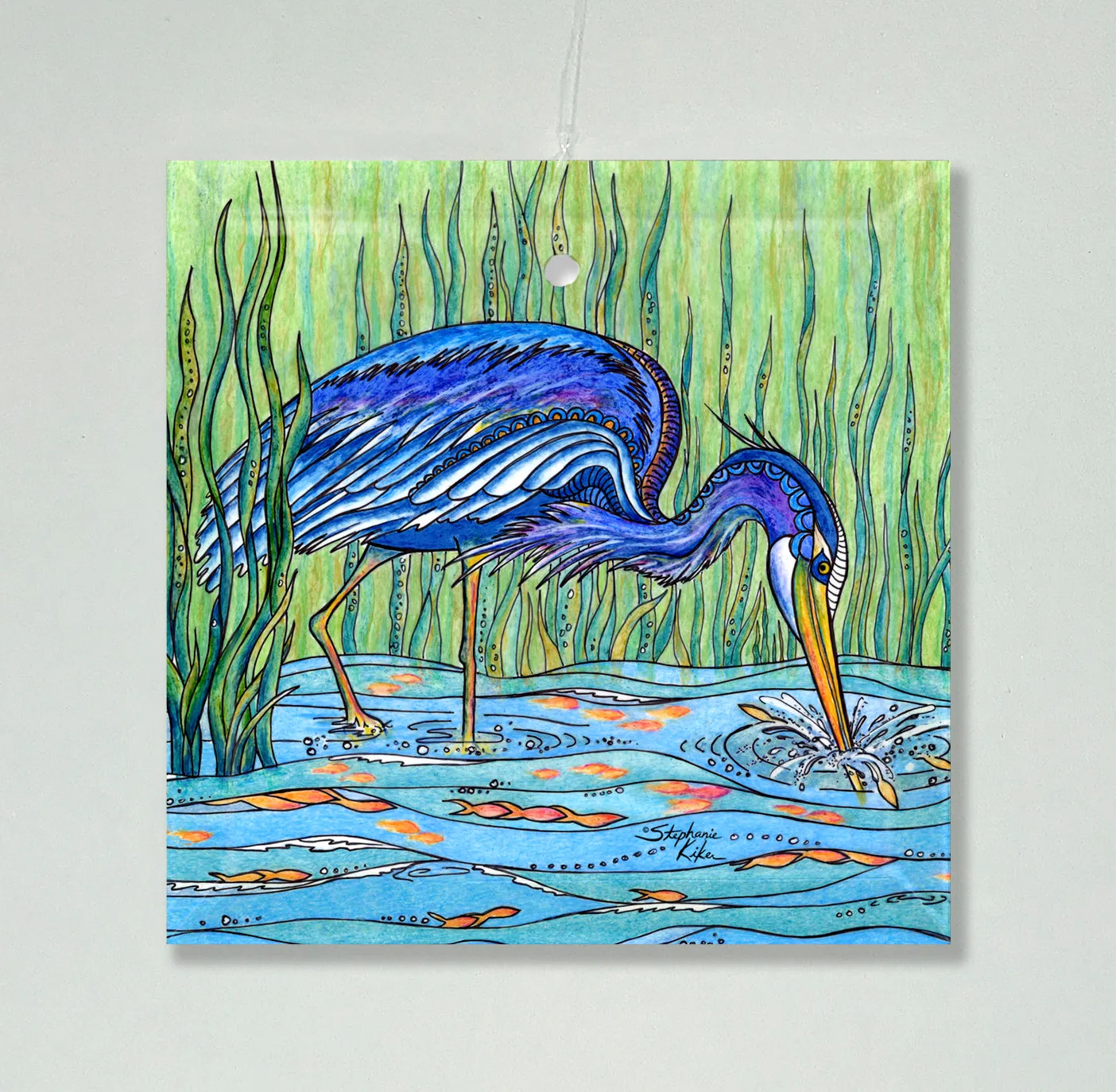 Heron in the Marsh Ornament/Suncatcher