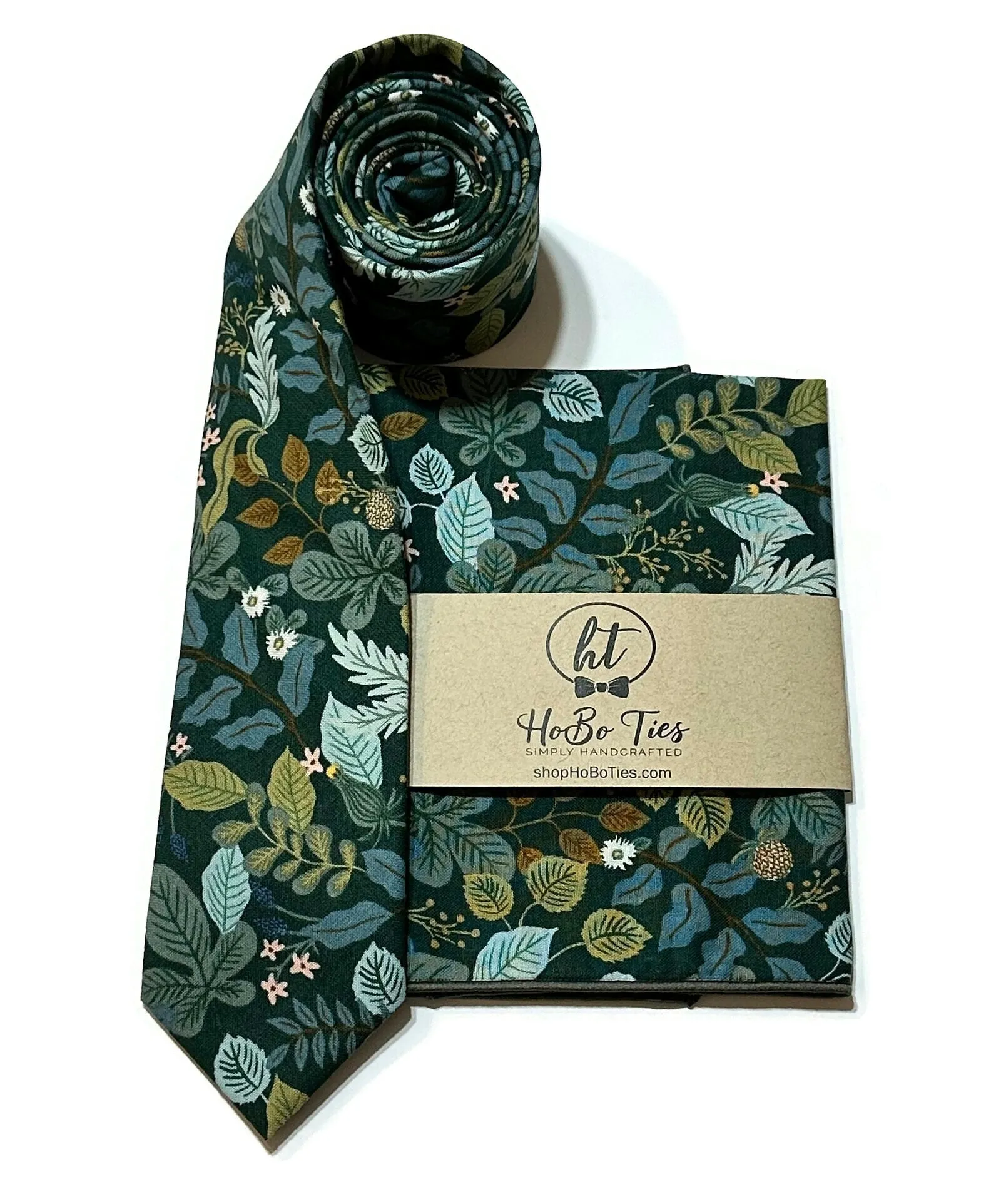 Hunter Verte Floral Necktie