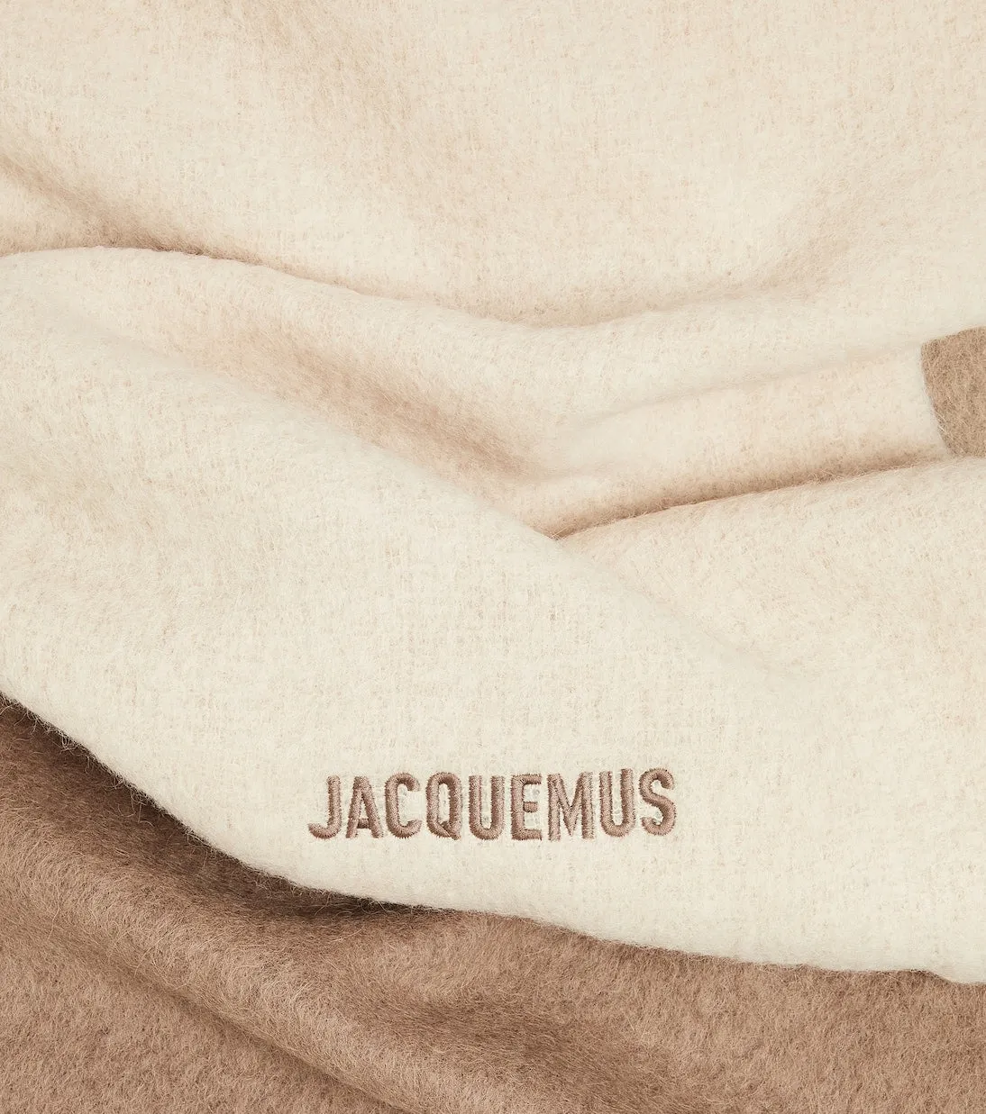 Jacquemus alpaca moisson scarf l'écharpe, beige