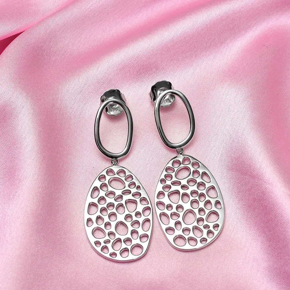 Lattice Double Link Earrings