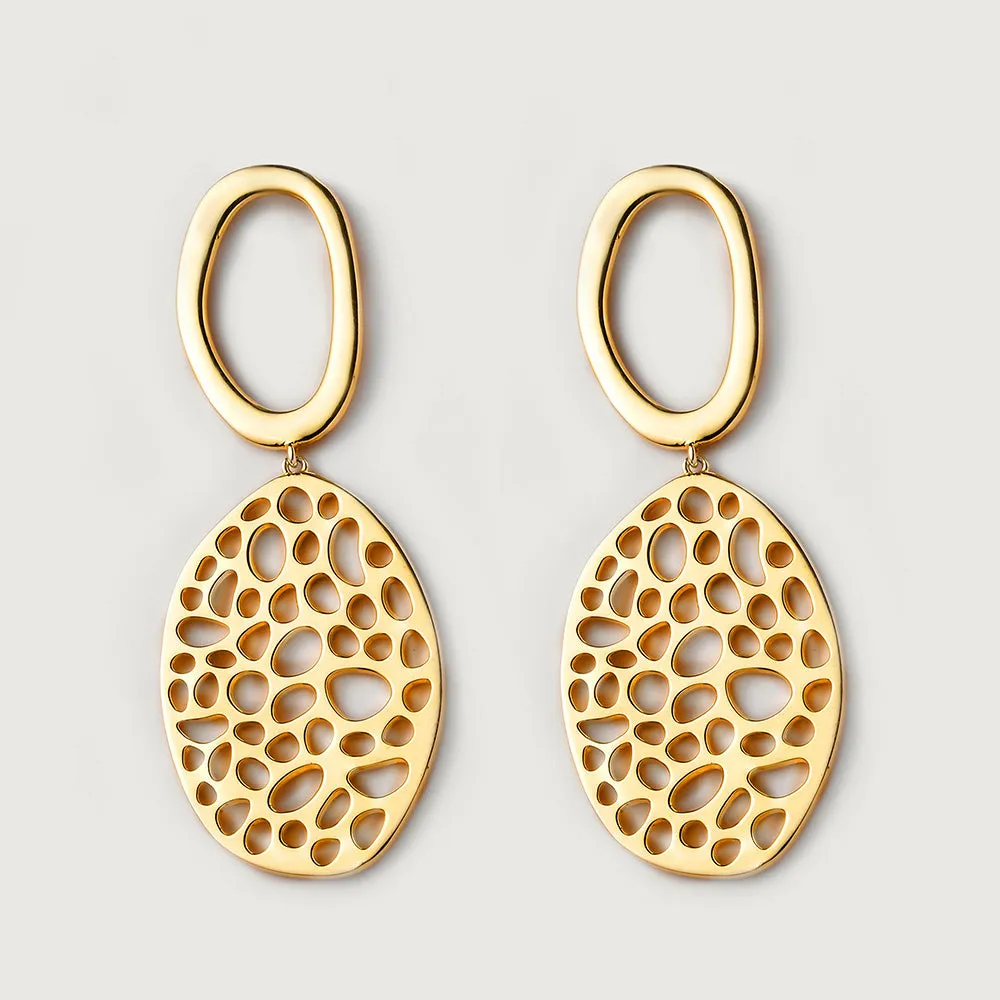 Lattice Double Link Earrings