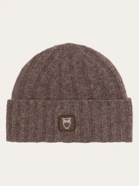 Low wool 5x4 rib beanie - RWS - Demitasse (brown)