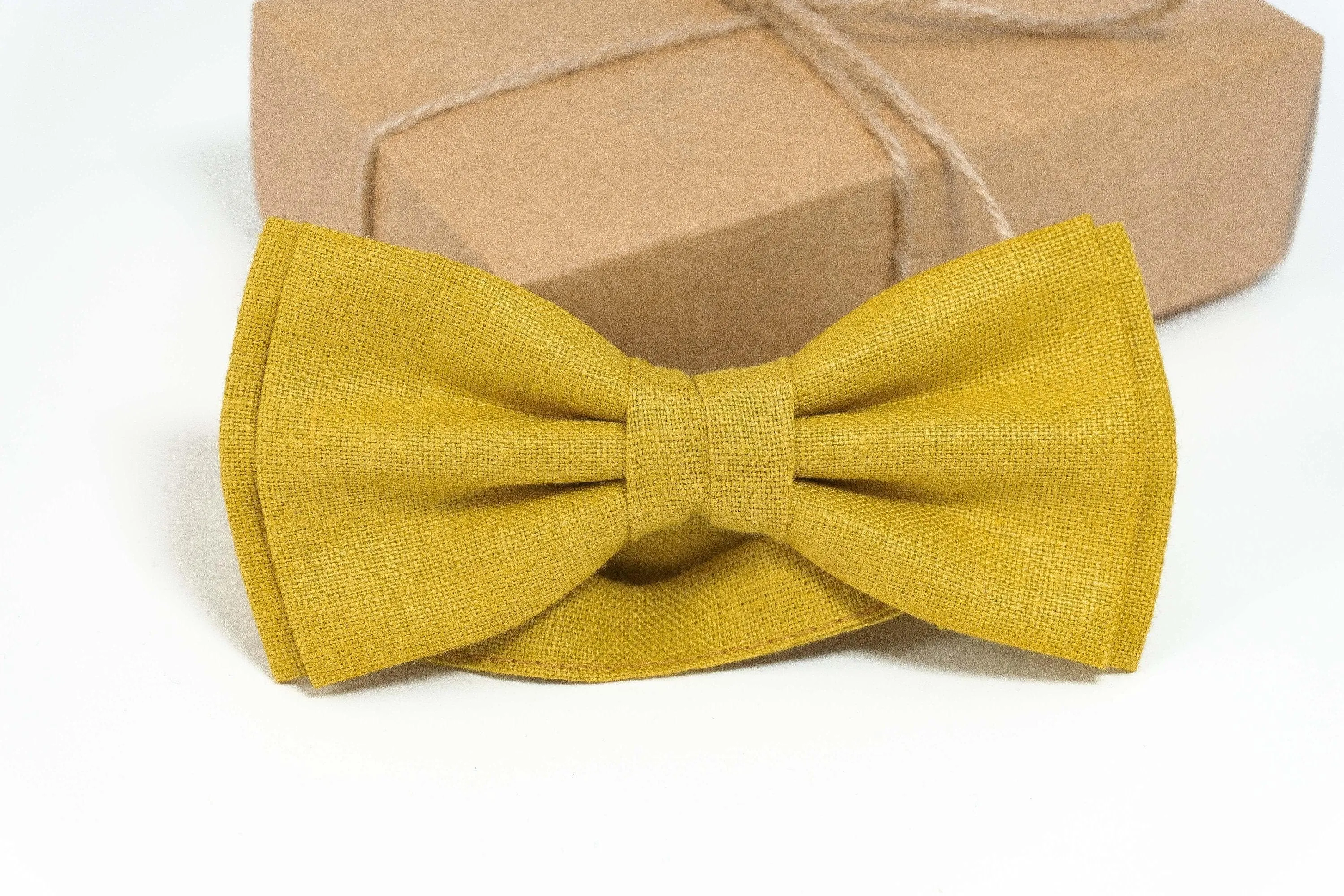 Mustard yellow bow tie | Mustard yellow wedding bow tie