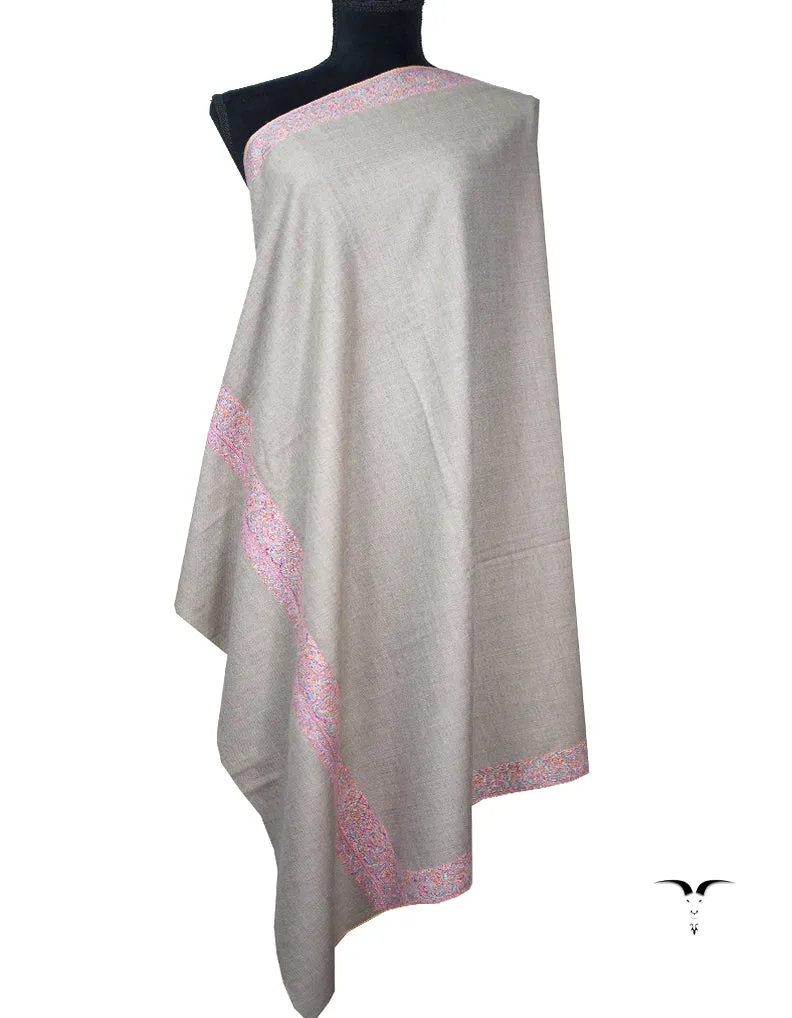 natural embroidery pashmina shawl 8748