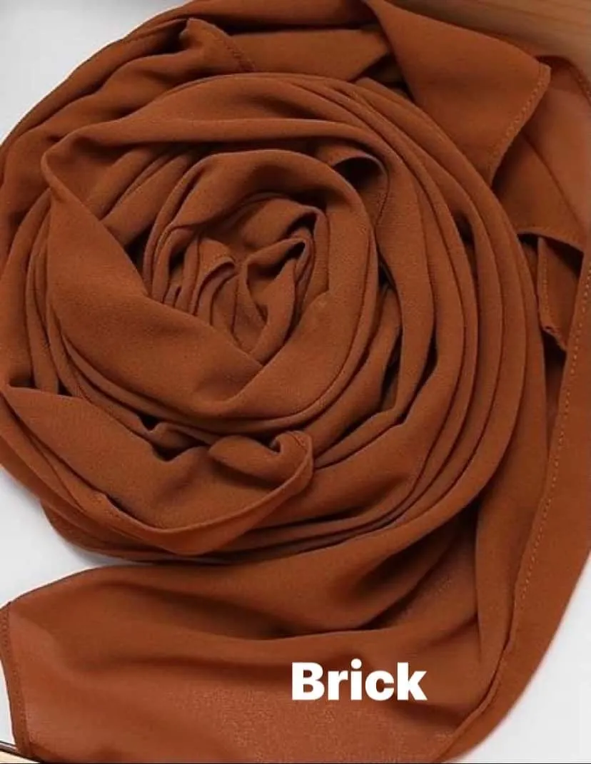 Premium Solid Chiffon Shawls