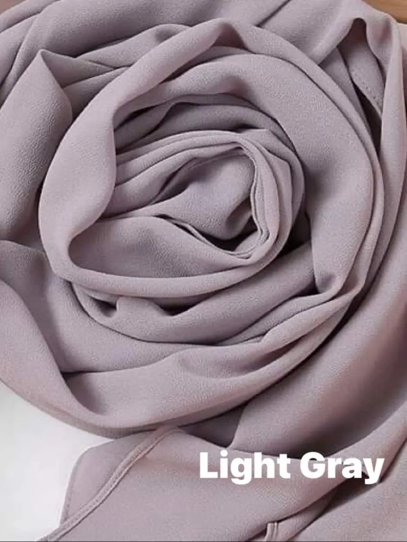 Premium Solid Chiffon Shawls