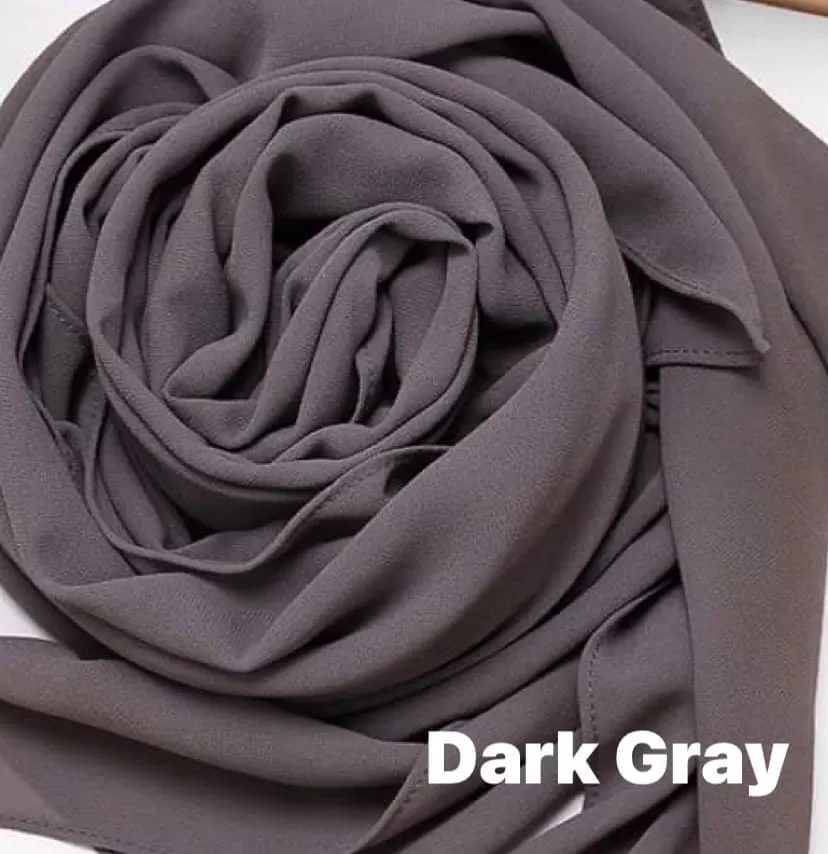 Premium Solid Chiffon Shawls