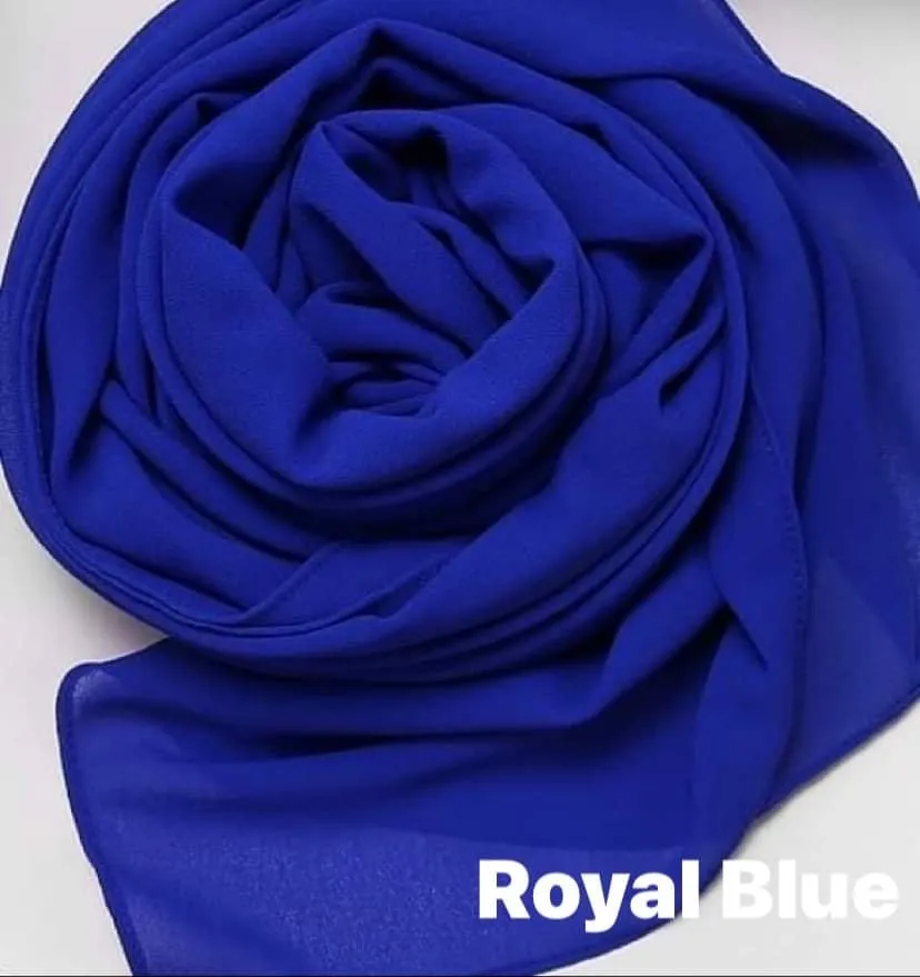 Premium Solid Chiffon Shawls