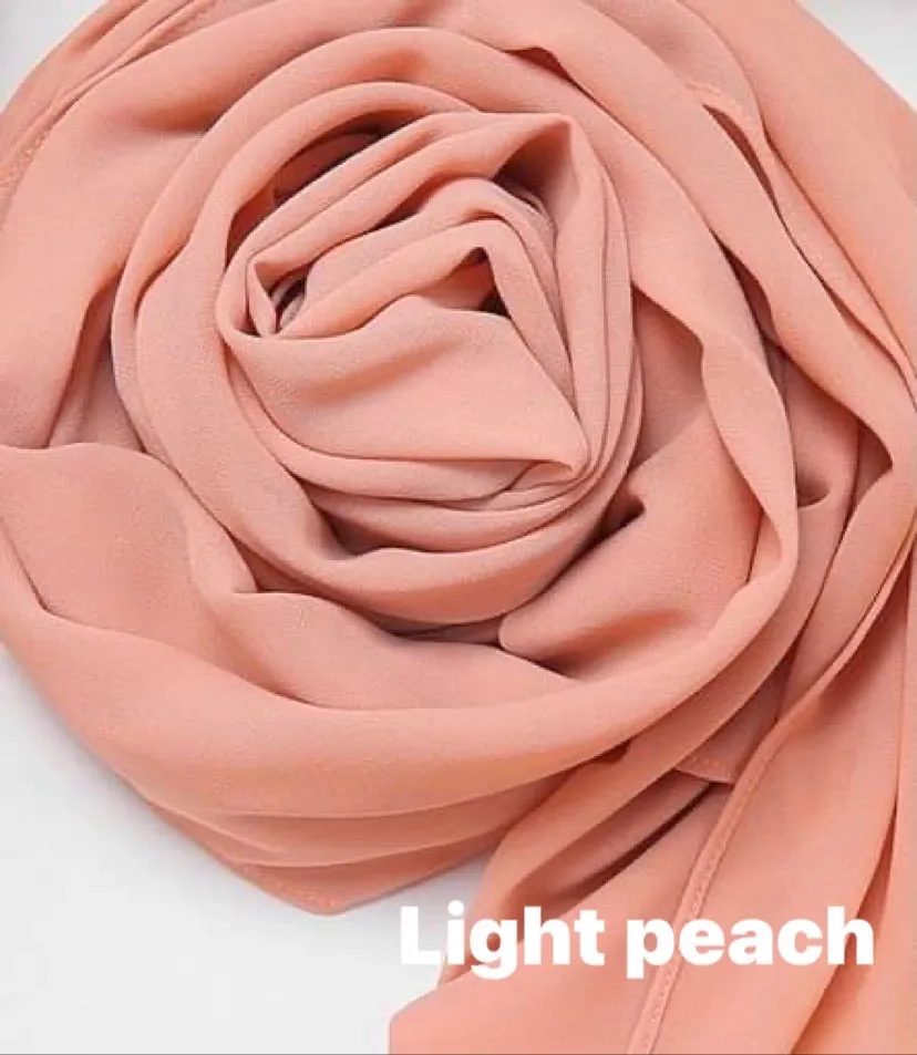 Premium Solid Chiffon Shawls