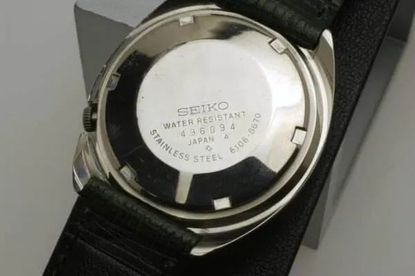 Seiko 5 Wristwatch Actus Green Dial Steel Case 1974