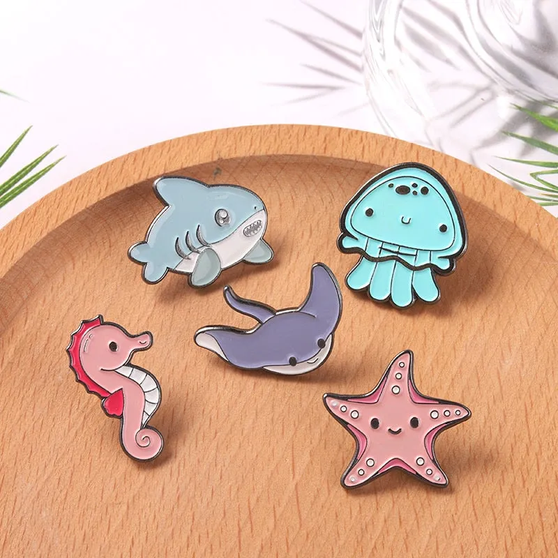 Tiny Sea Animal Pins